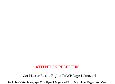 cheap WP Page Takeover Master Resell Rights