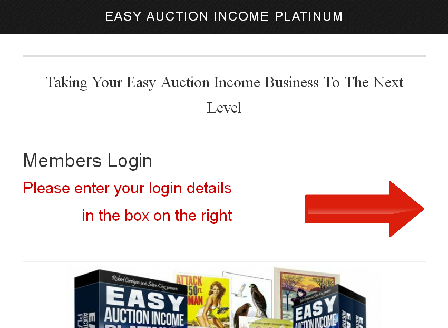 cheap Easy Auction Income Platinum - One Time Payment