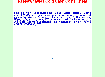 cheap Respawnables Gold Cash Coins Cheat