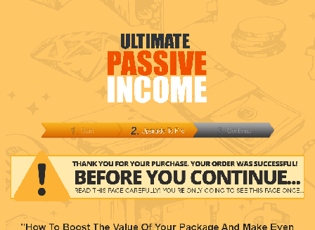 cheap Ultimate Passive Income - Upsell