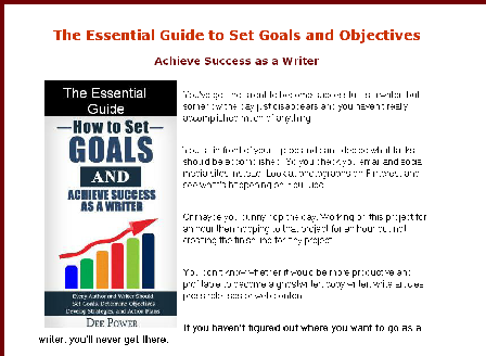 cheap The Essential Guide How to Set Goals and Objectives and Achieve Success as a Writer