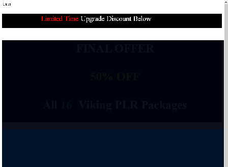 cheap Viking PLR Reduced Single Back Access 2017