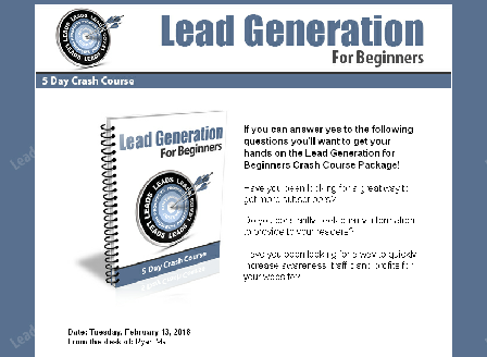 cheap Lead Generation for Beginners PLR