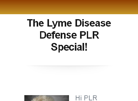 cheap Lyme Disease Defense PLR Special