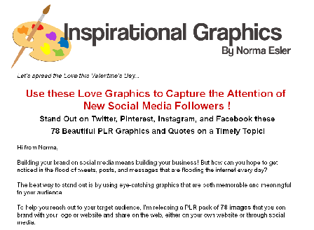 cheap Inspirational Graphics PLR - Love 78 Pack