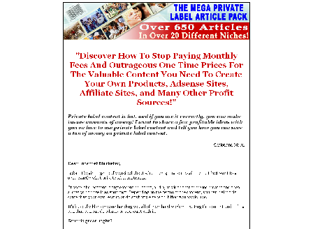 cheap Over 650 Articles In Over 20 Different Niches!