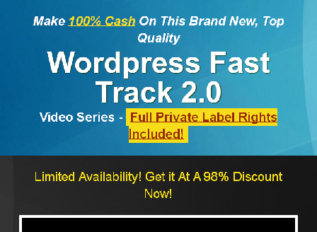 cheap [PLR] WordPress Fast Track V 2.0