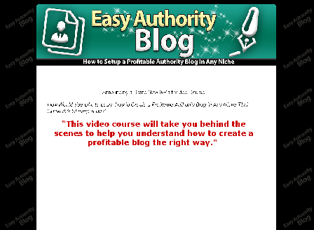 cheap Profitable Authority Blog Builder Video Series