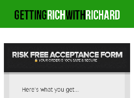 cheap Getting Rich With Richard - Webinar Special