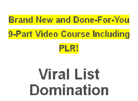 cheap Viral List Domination - PLR Video Series
