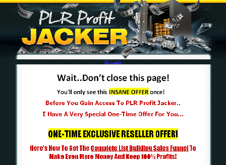 cheap PLR Profit Jacker Video Series With Private Label Rights OTO