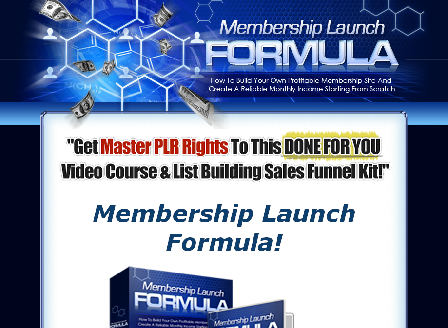 cheap Master PLR - Membership Launch Formula