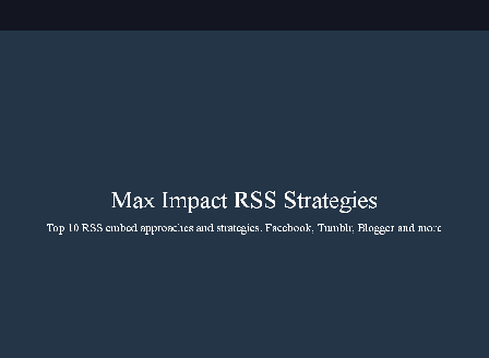 cheap MaxImpact RSS Strategies
