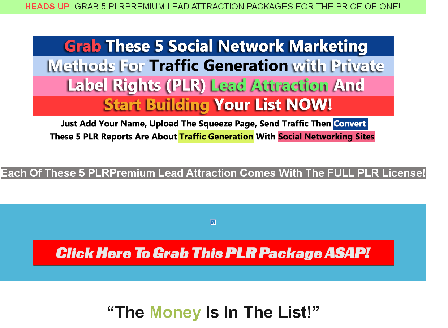 cheap PLR Premium Social Network Marketing Lead Attraction