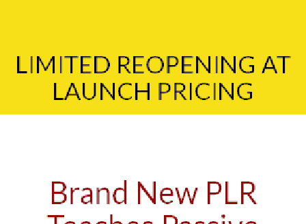 cheap Passive Profit Streams - Co-Branded PLR Package