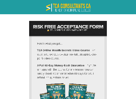 cheap TCA Online Wealth Secrets - Webinar Special