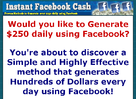 cheap Instant Facebook Cash Methods