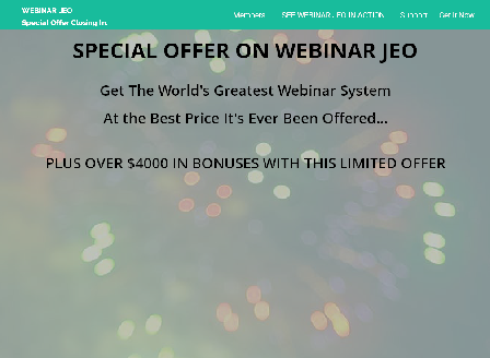 cheap Special: YEARLY Webinar JEO Webinar Software