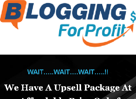 cheap Blogging for Profit Downsell
