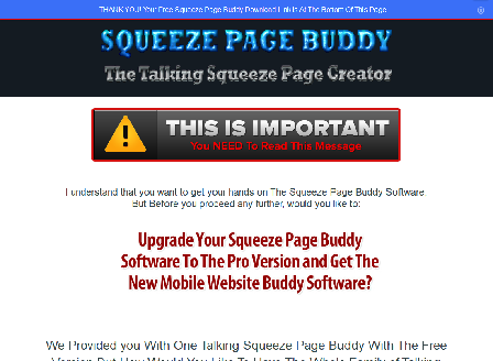 cheap The Squeeze Page Buddy Pro Upgrade