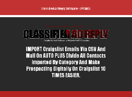 cheap UPGRADE - Classified Ad Reply Software