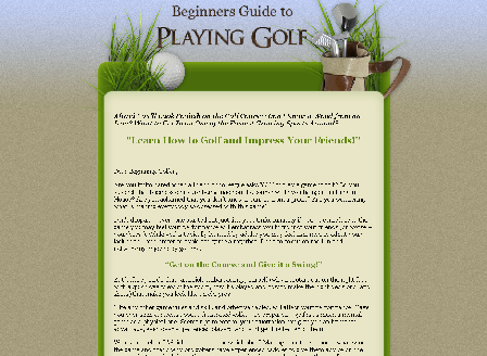 cheap Beginners Guide To Playing Golf