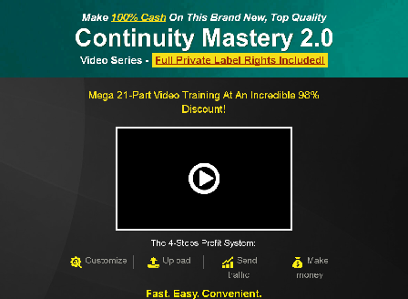 cheap [PLR] Continuity Mastery 2.0