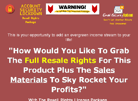 cheap Account Security guide Resell Rights