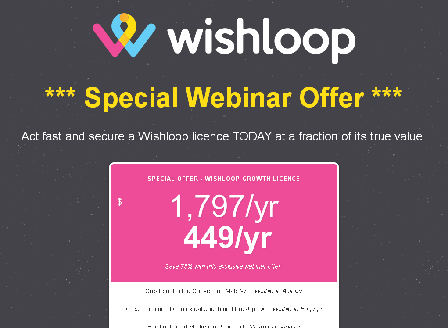 cheap Wishloop Growth Webinar Offer - Monthly