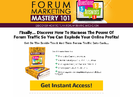 cheap Make money with Forum marketing mastery