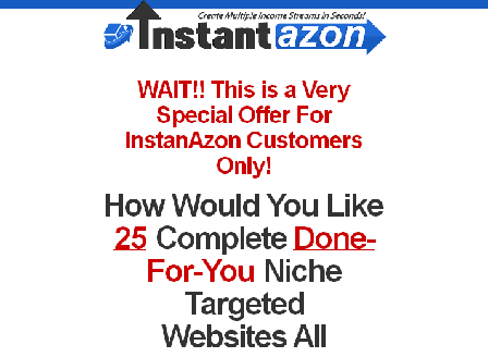 cheap InstantAzon 25 Niche Website Package