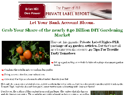 cheap Garden Guide plr