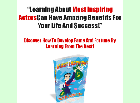 cheap Most Inspiring Actors Comes with Master Resale Rights