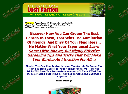 cheap The Secrets For A Lush Garden