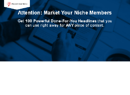 cheap 100 Powerful Headlines - Market Your Niche
