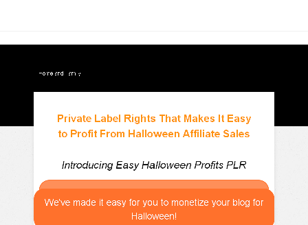 cheap Easy Halloween Profits PLR