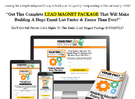 cheap PLR Lead Magnet - Your First Membership Site