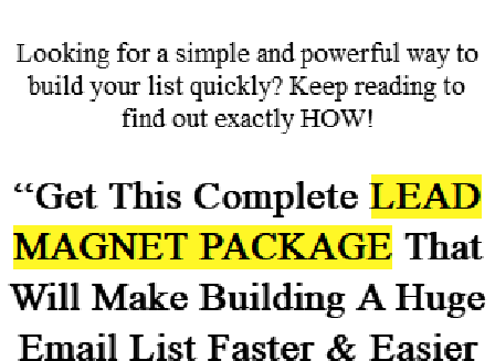 cheap PLR Lead Magnet - Building Your Buyers List