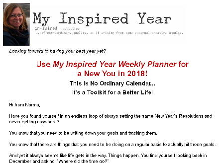cheap My Inspired Year Weekly Planner 2018