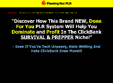 cheap ClickBank Survival/Prepper Domination