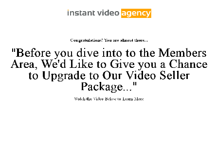 cheap Instant Video Agency Upgrade