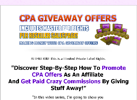cheap [* PLR *] CPA Giveaway OFFERS  [* VIDEO *]