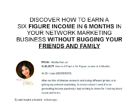 cheap Six Figure Income in 6 Months for Network Marketers