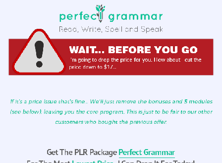 cheap Perfect Grammar OTO 2