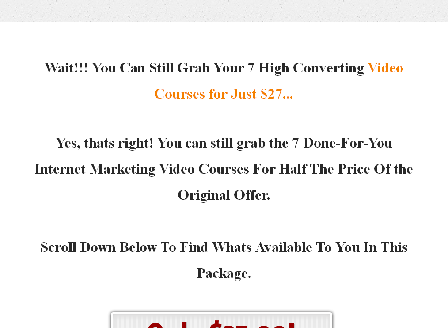 cheap 7 DFY IM Niche Video Courses