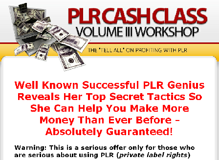 cheap PLR Cash Class Volume 3