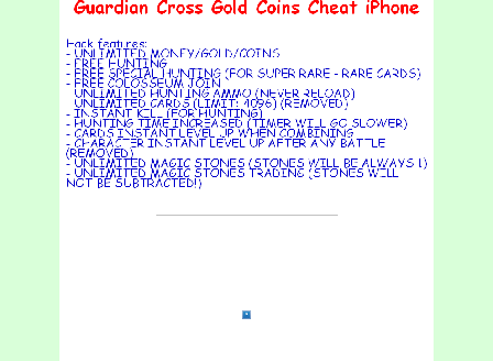 cheap Guardian Cross Gold Coins Cheat iPhone