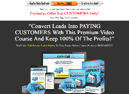 cheap PLR Videos - One-Time Offer Blueprint