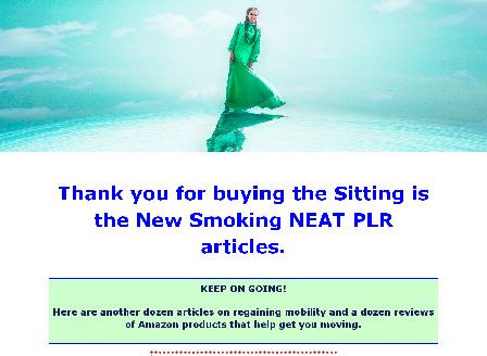 cheap Sitting is the New Smoking  PLR OTO