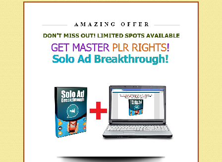 cheap [* PLR *] Solo Ad Breakthrough!